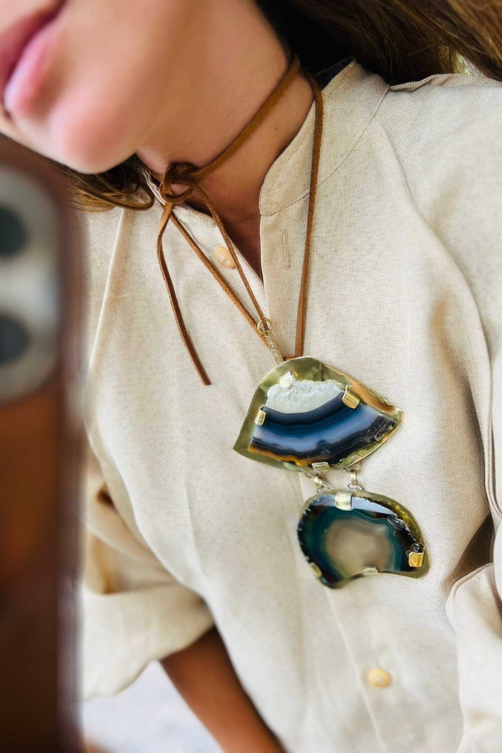 Cracked Necklace Multicolor