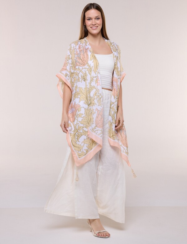 Kimono Flores MULTI/BEIGE