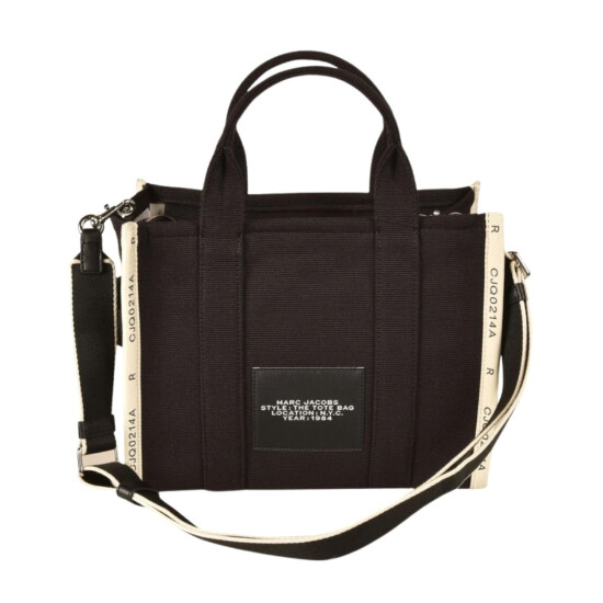 Marc Jacobs- Bolso tejido en jacquard , The Medium Tote Bag Negro