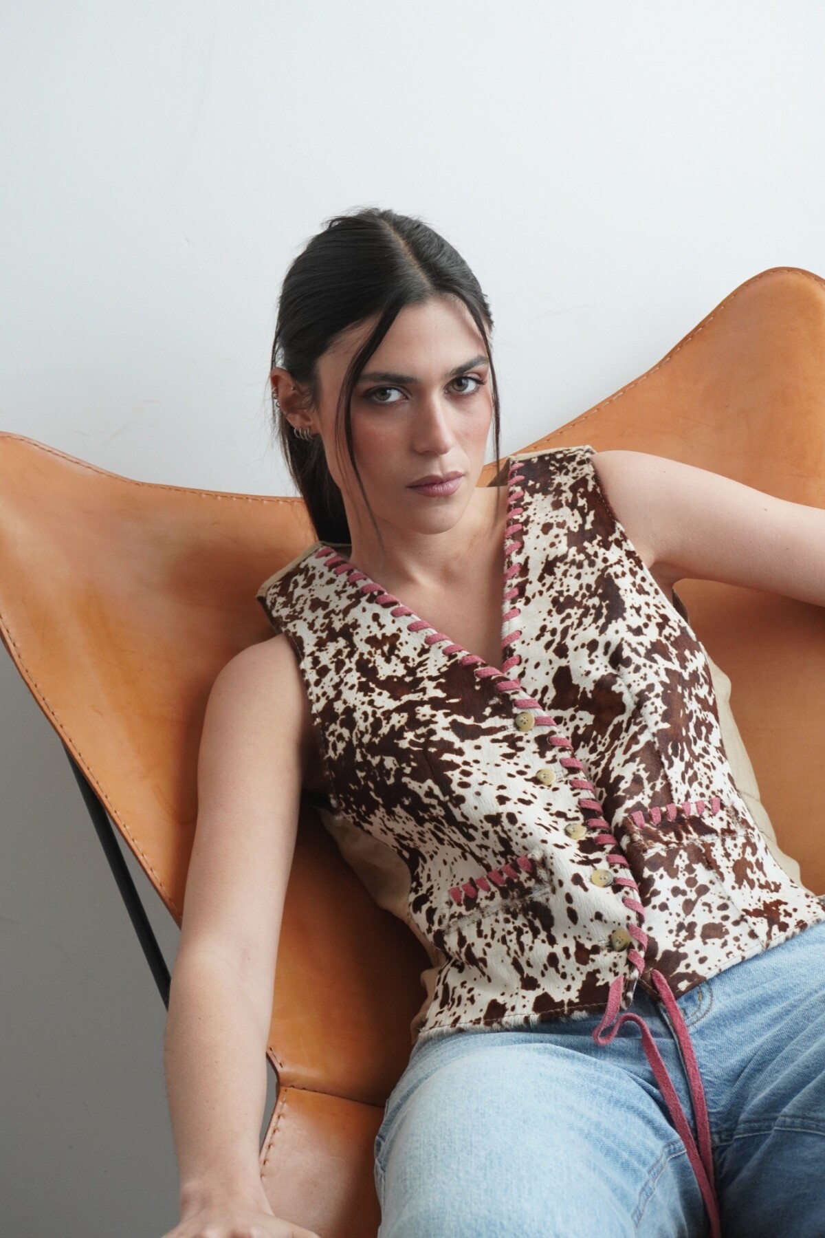 Lady Serrano Cowhide Rosado