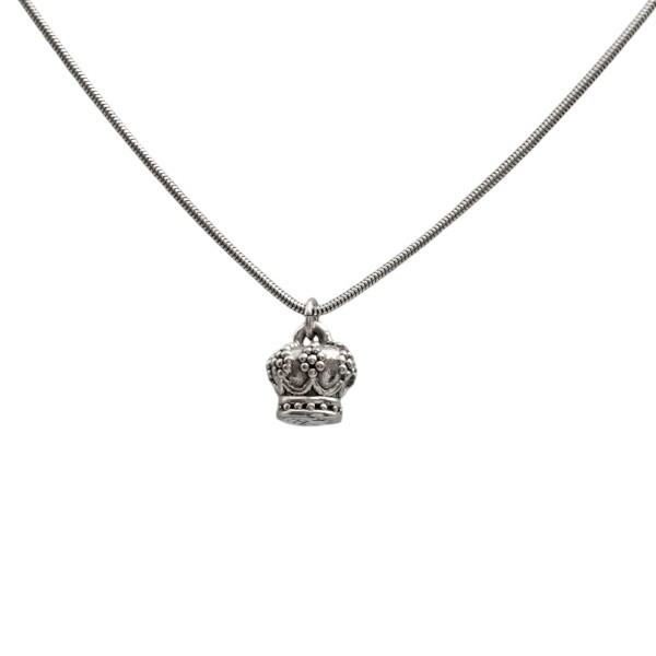 Dije Corona-Plata 925 Inflada-Sin Piedra-CP3318 Sinpiedra