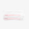 Cucharas x2 con estuche KIKKABOO rosa