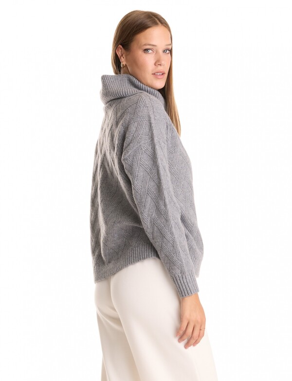 Buzo Cuello Volcado GRIS