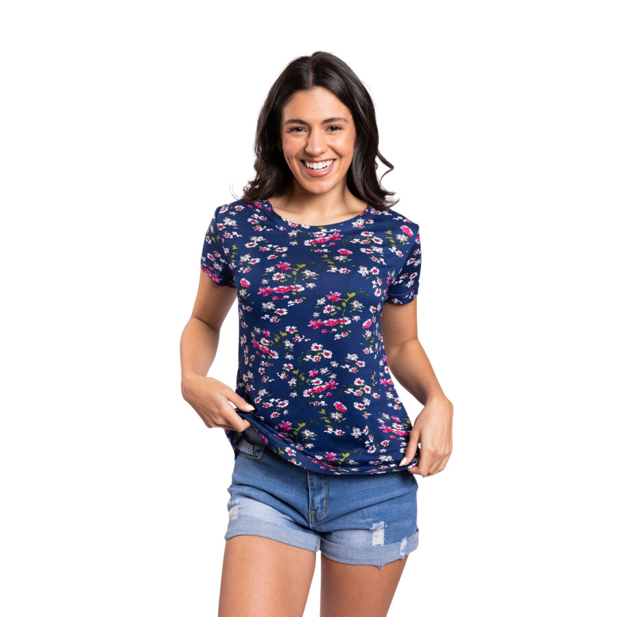 CHERRY REMERA NAVYFLOWER