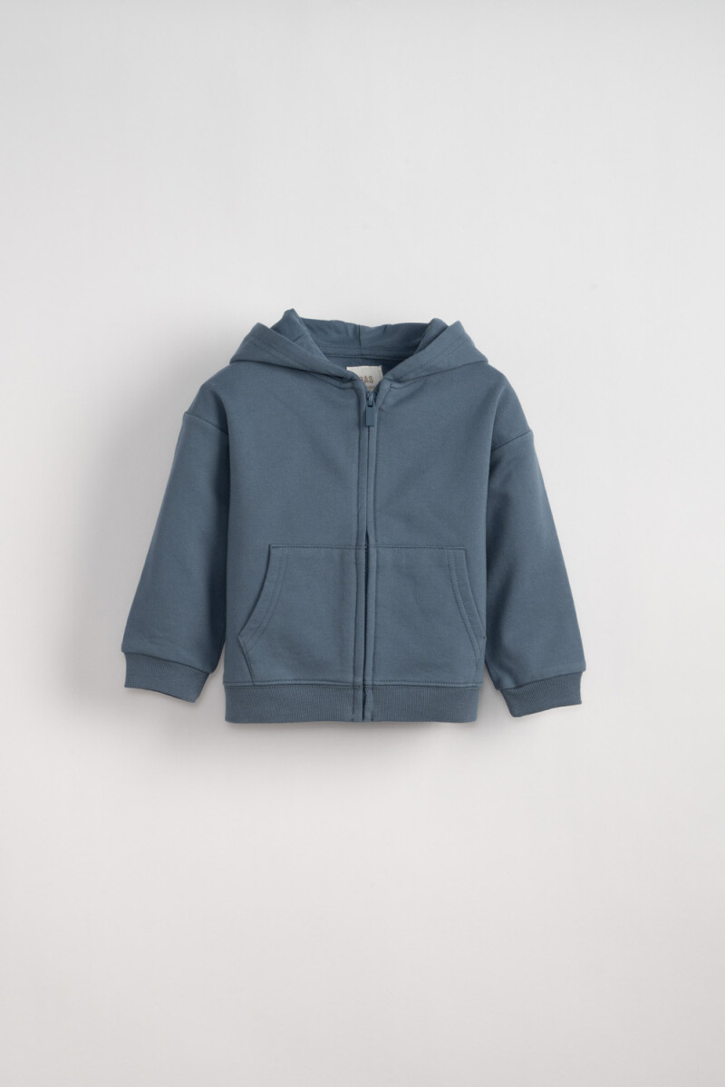 Campera deportiva - Azul Piedra 