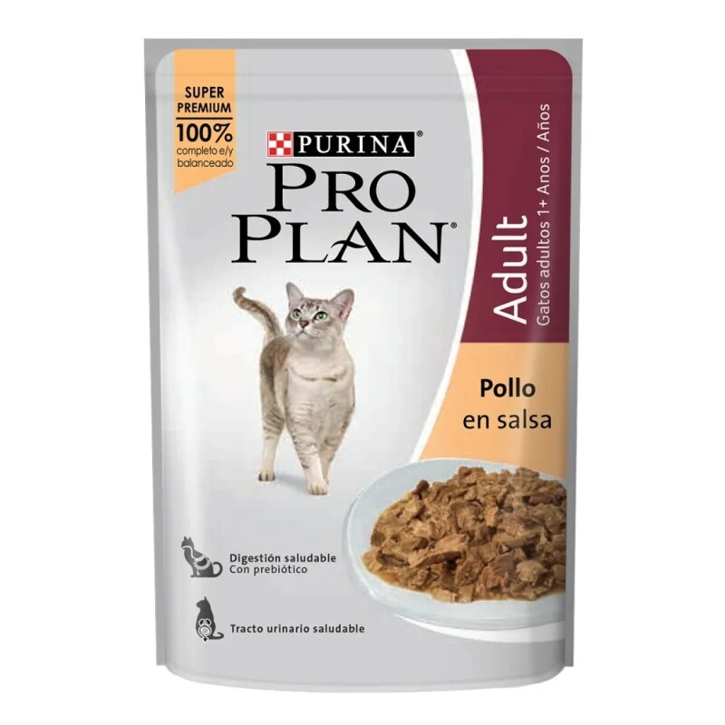 PRO PLAN EN SALSA GATO ADULTO POLLO 85 GRAMOS