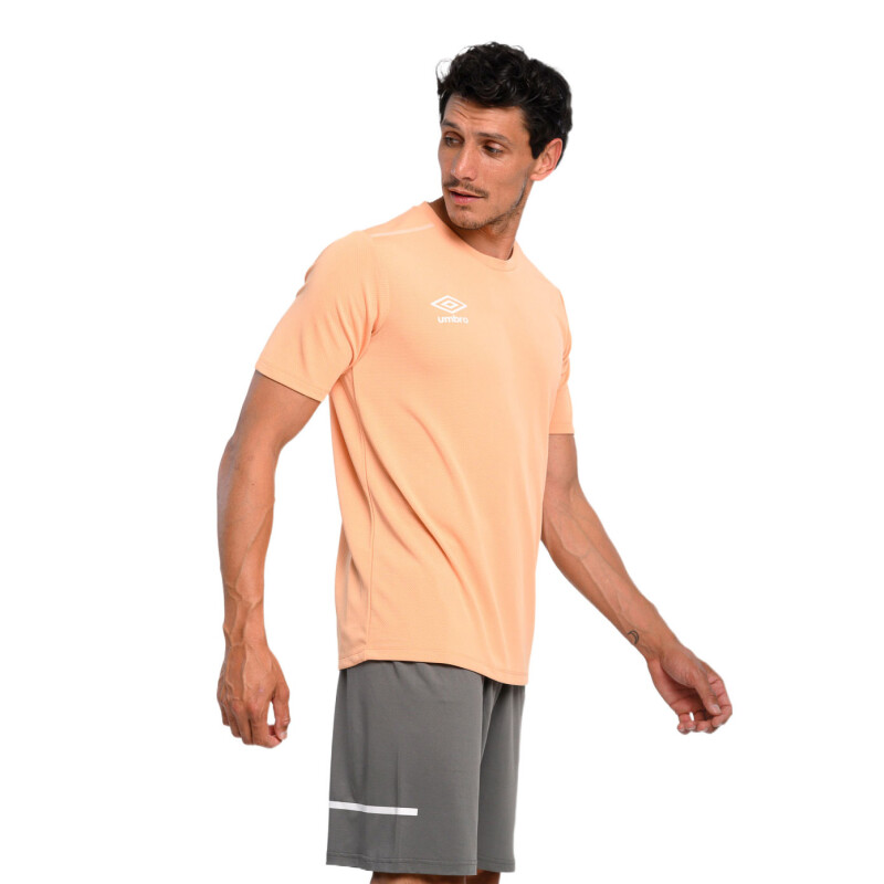 Remera de Hombre Umbro Holes Rosado Coral - Blanco