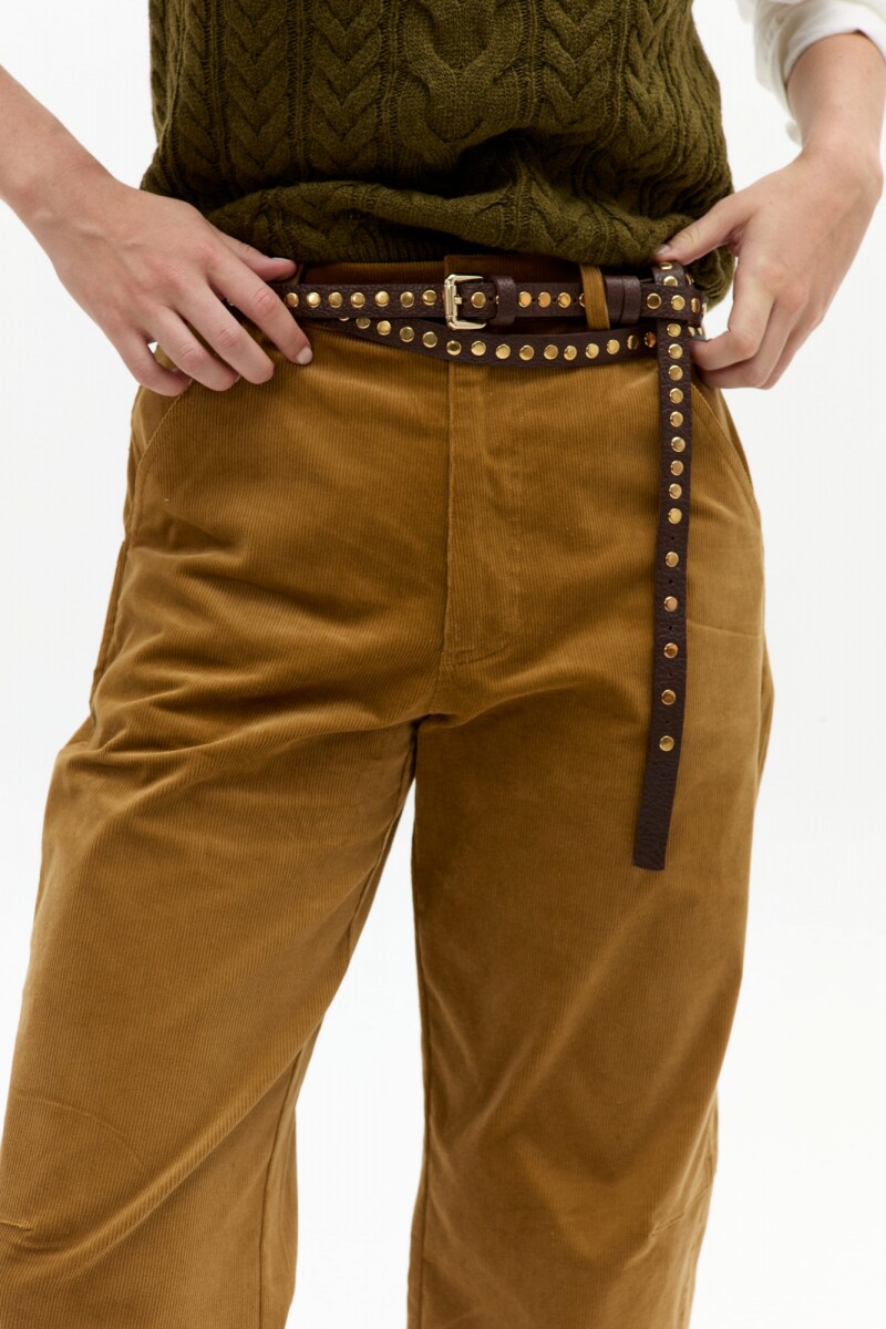 Pantalón Ambar en Corduroy Trigo
