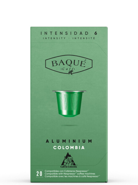 Café Baqué Aluminum Colombia 20 cápsulas Café Baqué Aluminum Colombia 20 cápsulas