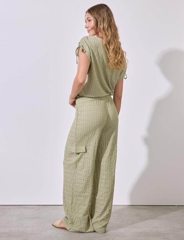 Pantalon Texturado VERDE