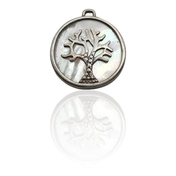 Dije Colgante Árbol de la Vida-Plata 925-Nacar-CP4090 conpiedra