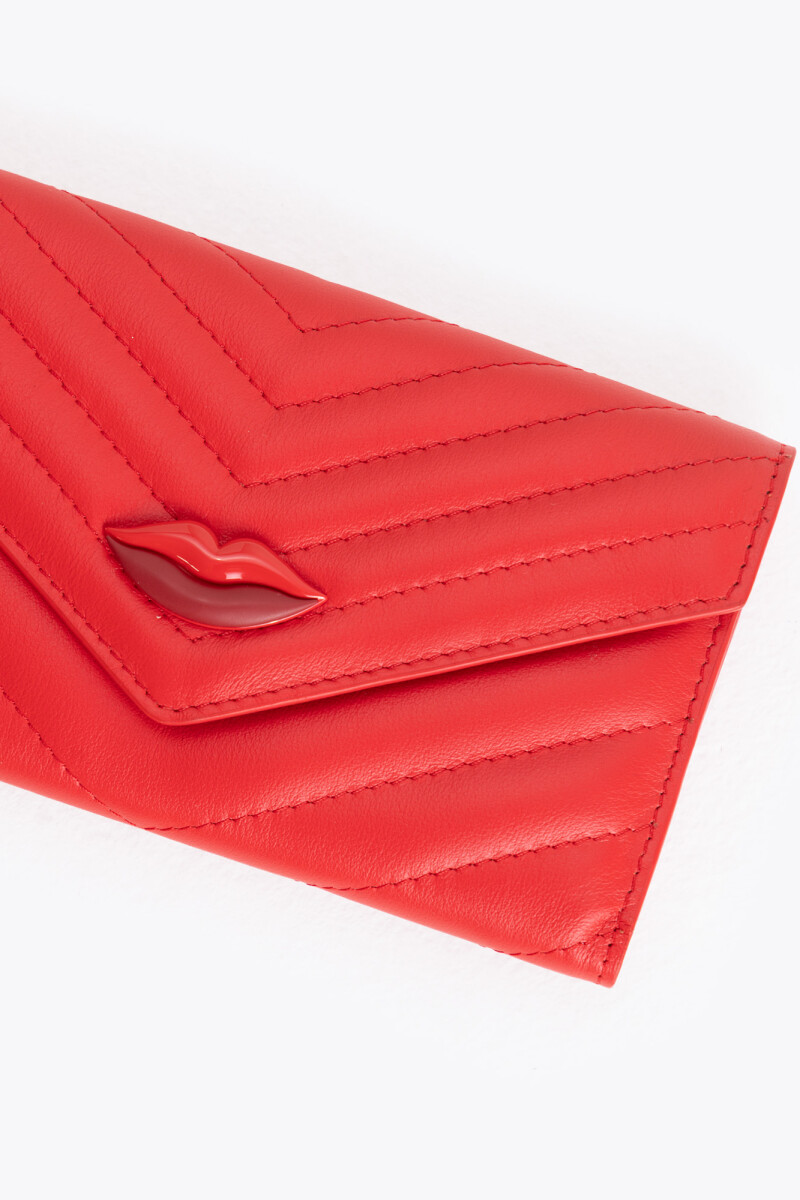 MAXI BILLETERA LIPSTICK FLAP Rojo