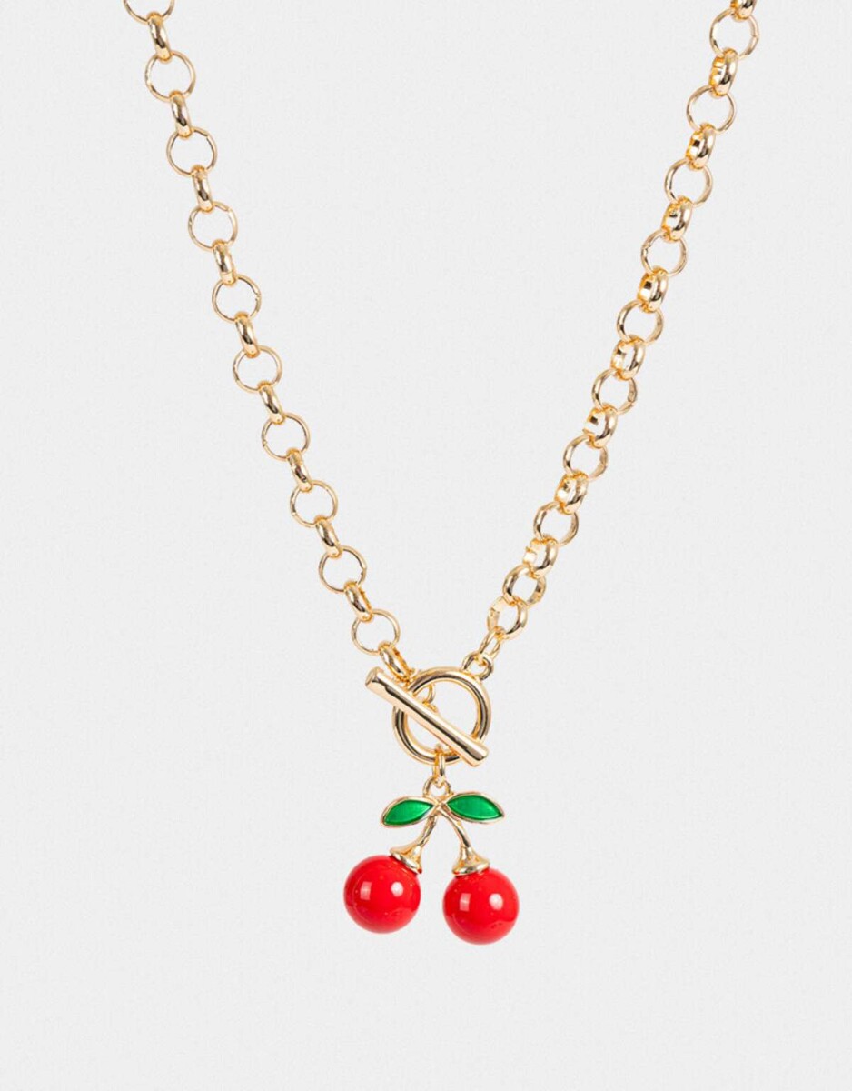Collar Con Fruta - Dorado 