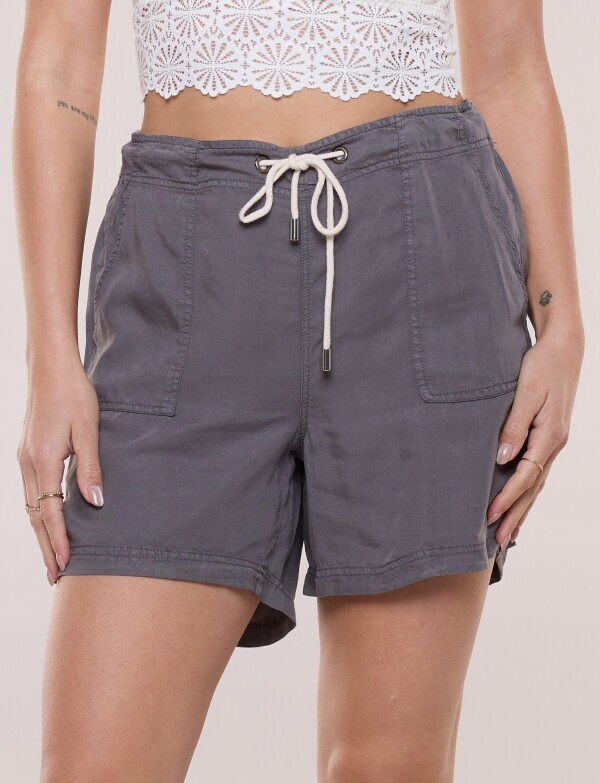 Short Lyocell Con Cordel GRIS OSCURO