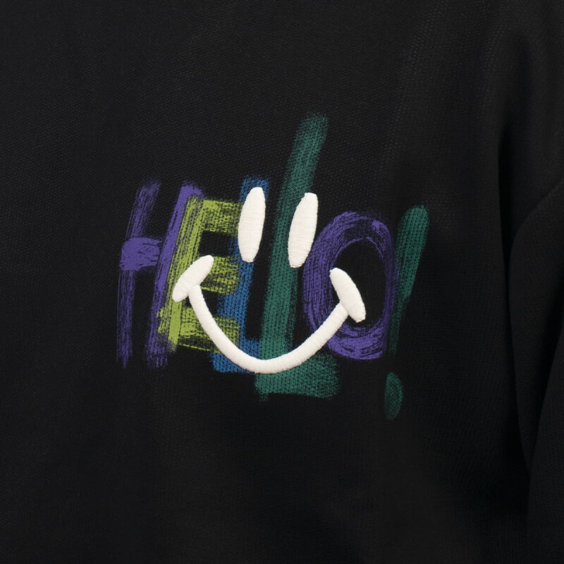BUZOS ACTIVE HODDIE CON ESTAMPA Unisex - XC02 Negro
