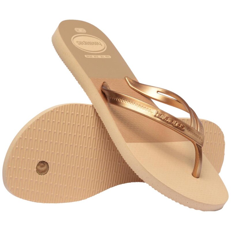 Sandalias Havaianas Elegance Print Grafito Dorado