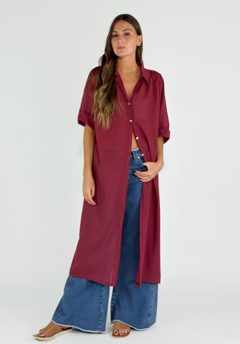 CAMISA PERUGIA - BORDO 