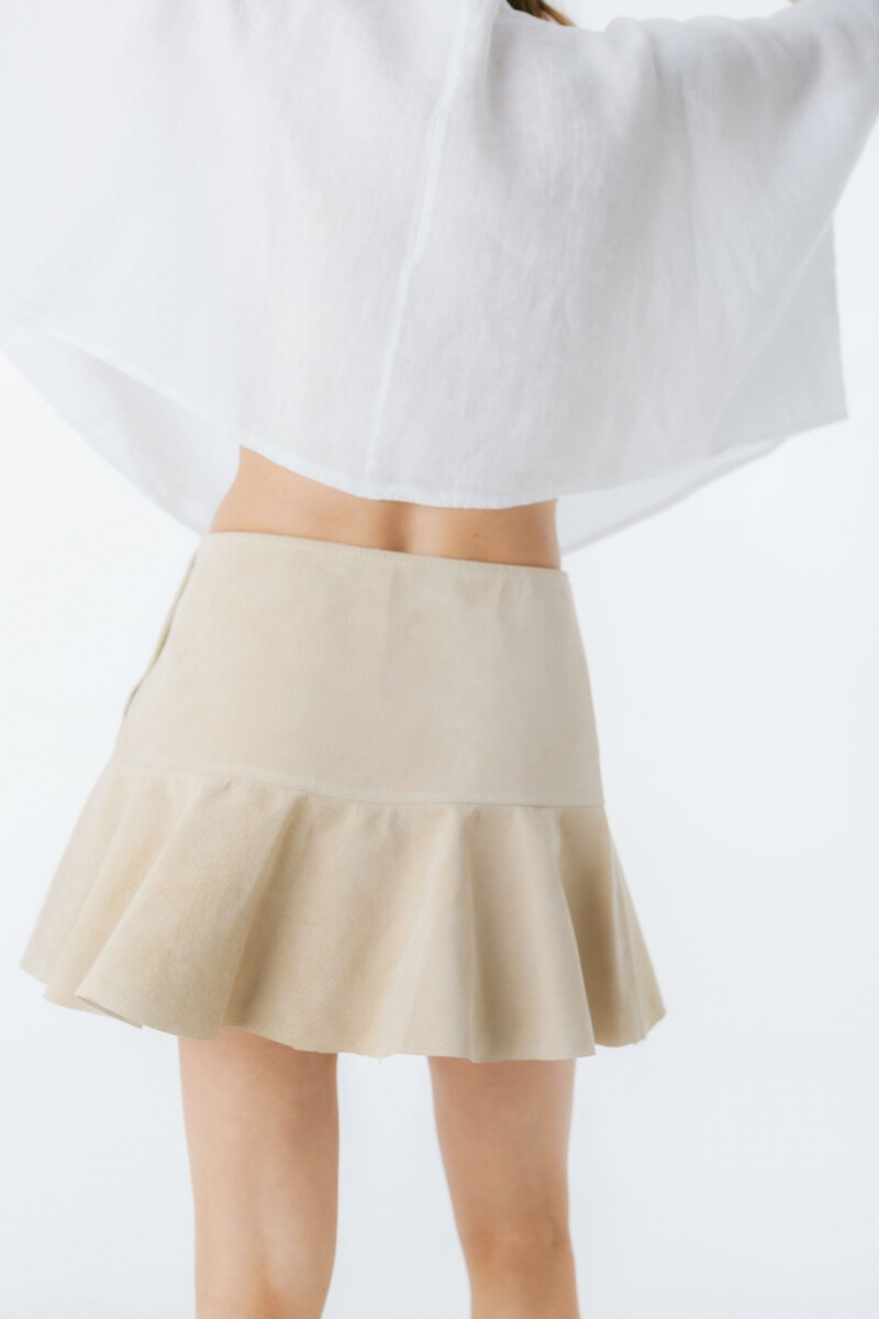 Falda Flown Leather Crudo