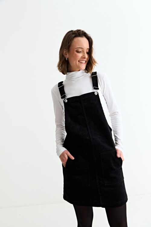 Jumper de pana corta NEGRO