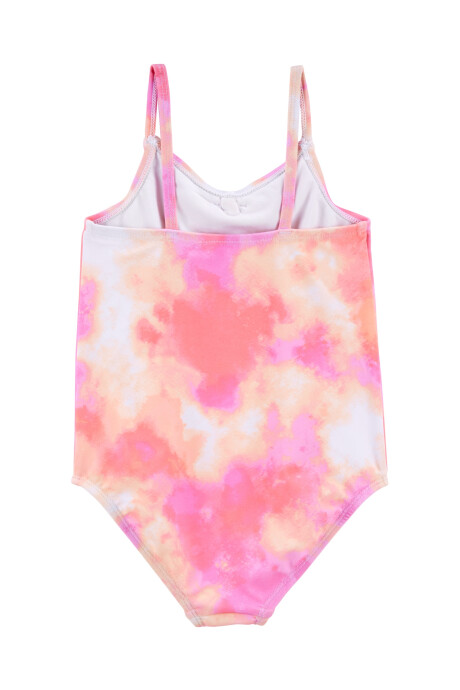 Malla de baño una pieza con protección UPF 50+ diseño tie-dye Sin color