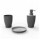 Set de Baño Pure 3 Pzas en Plástico Jaboneras Portacepillos Gris
