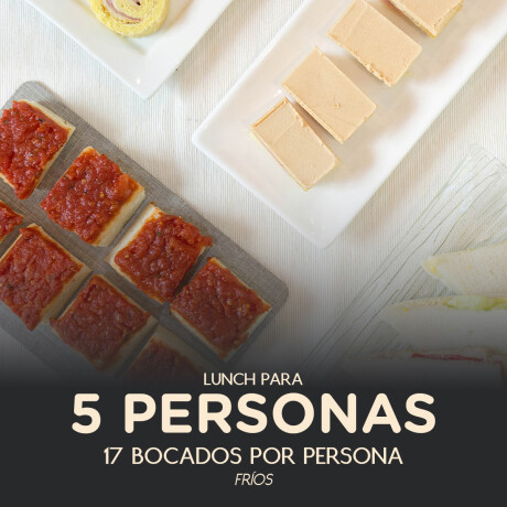 Lunch Fiestas 5 personas - Sin Dulce 000