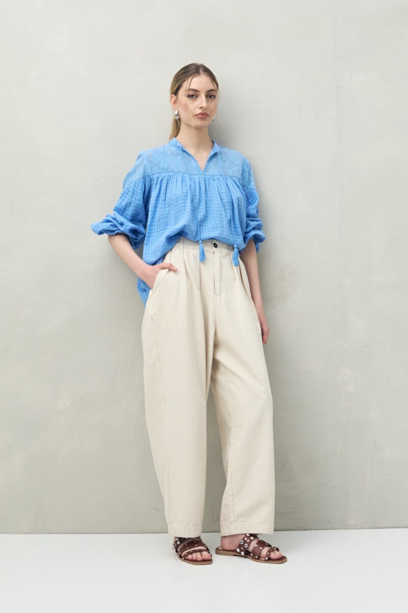 BLUSA LIBERTAD Celeste Cielo