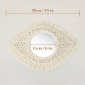 Espejo Tejido En Macrame Con Diseño De Ojo Chico