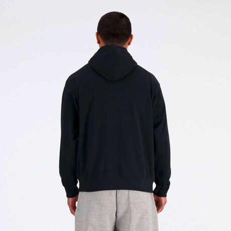 Abrigo New Balance Stacked Logo French Terry de Hombre negro