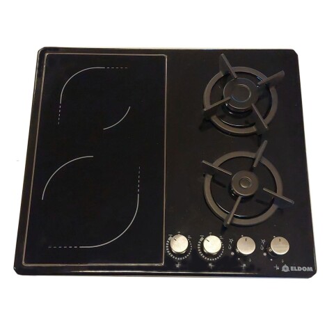 Anafe Eldom Vitro Super Gas Combinado 2h+2h Color Negro Anafe Eldom Vitro Super Gas Combinado 2h+2h Color Negro