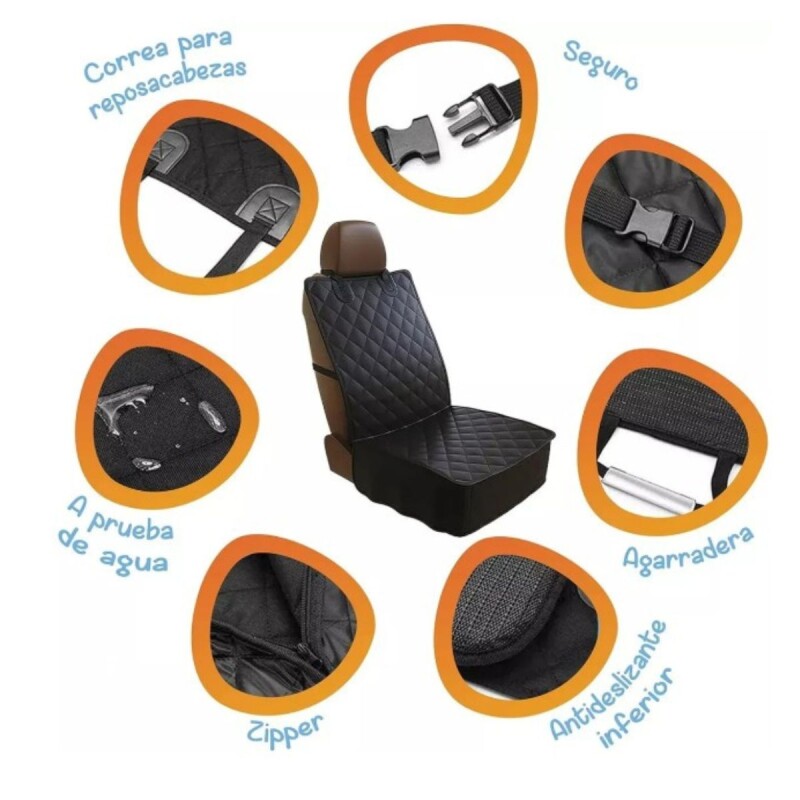 Cubre Asiento Delantero Auto Mascota Protector Impermeable Cubre Asiento Delantero Auto Mascota Protector Impermeable