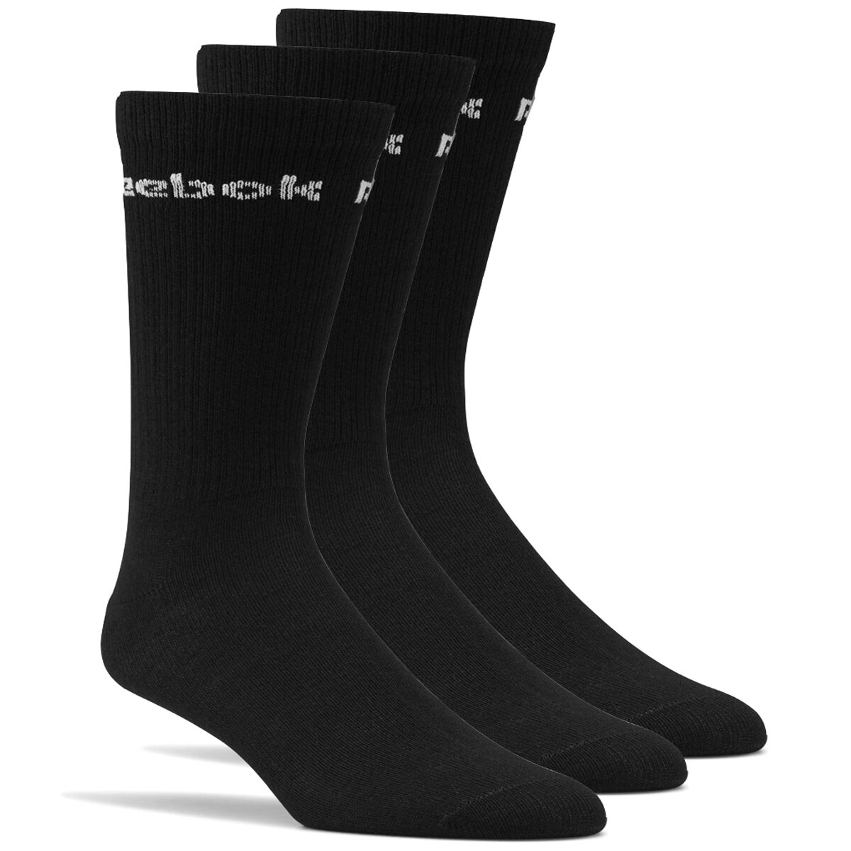 Medias Deportivas Largas Reebok Pack X3 Pares Unisex - Negro 