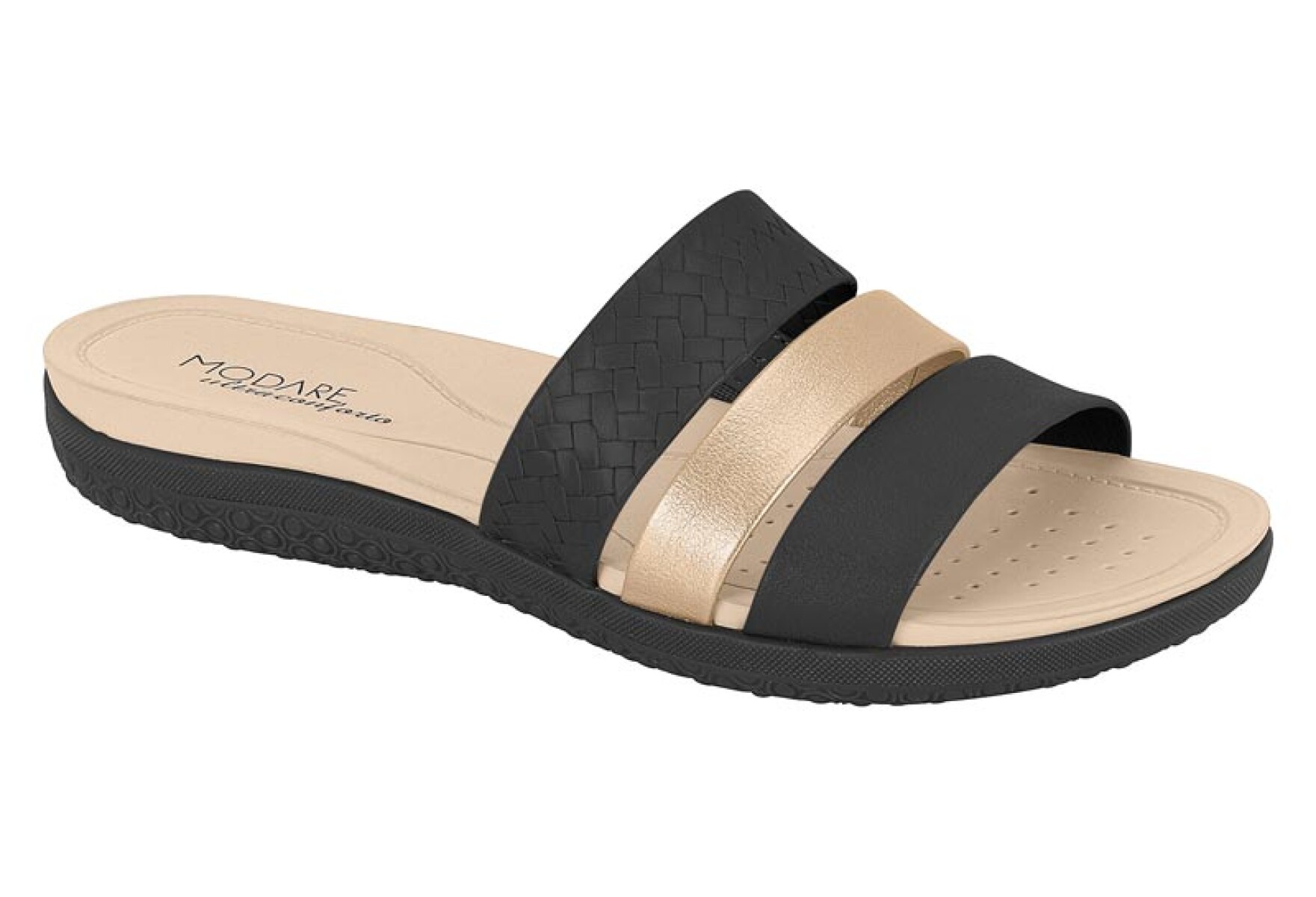 Sandalia Modare Mujer 7125.200-29455 - Negro-dorado 