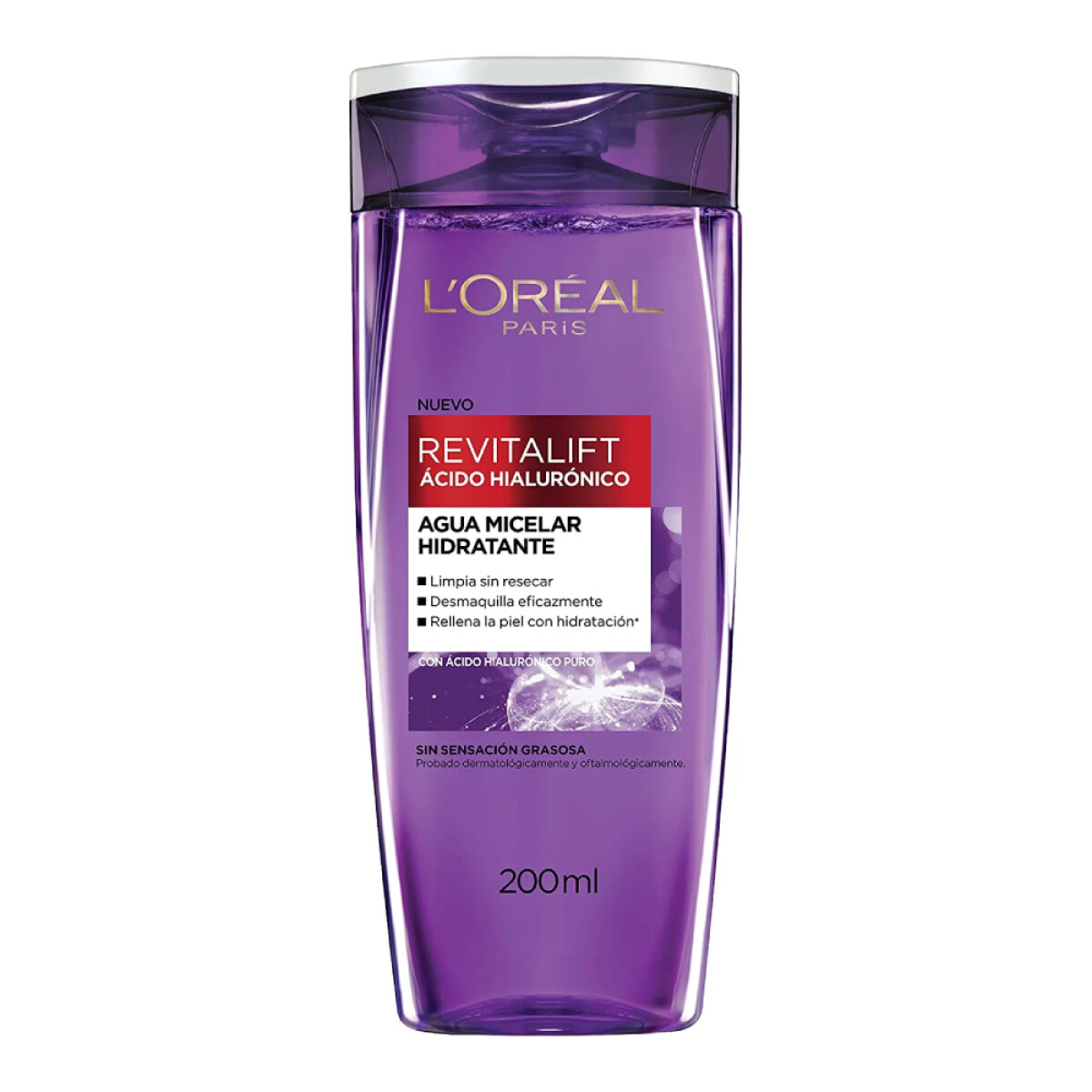 Agua Micelar L'Oréal Paris Revitalift Hidra-Total 5 Hialurónico 200ml 