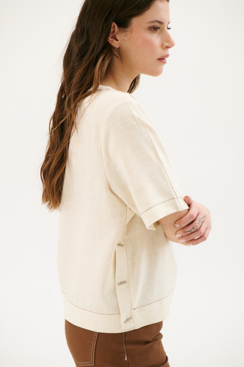 BLUSA LINO EMMA BEIGE