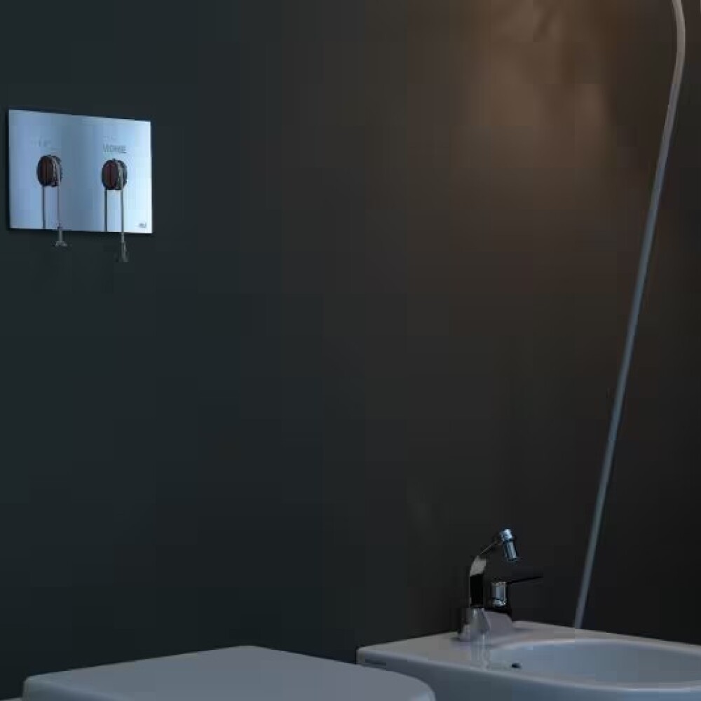 Placa pulsador Less Is More cromo brillo OLI Placa Pulsador Less Is More Cromo Brillo Oli