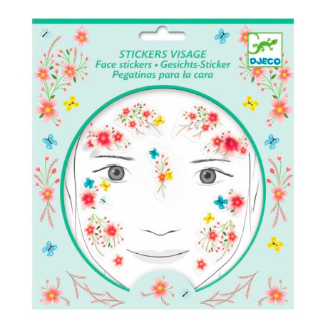 Maquillaje Facial En Stickers Flores Unica