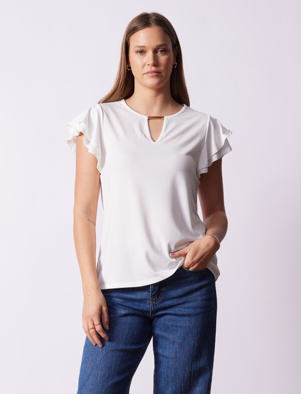 Blusa Volados CRUDO