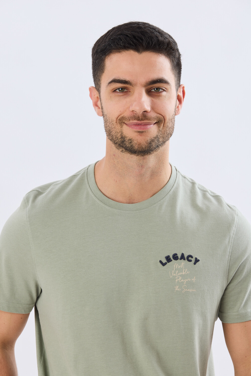 REMERA ESTAMPADA DE ALGODÓN Pistacho