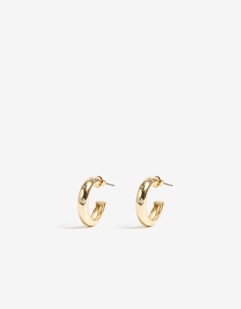 Aros Argollas Metal Aros Argolla Cosmic - Dorado