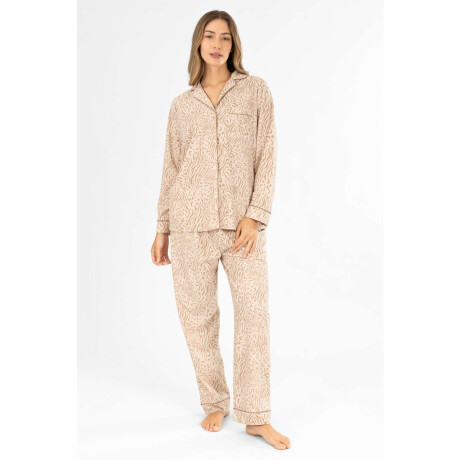 Pijama wincy animal print Crema