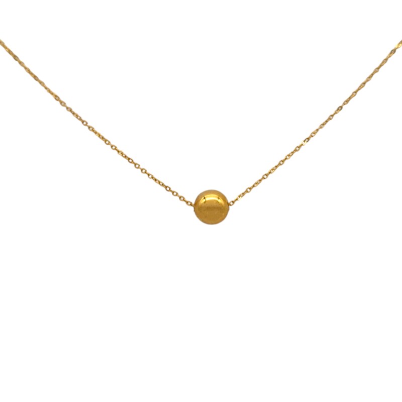 Conjunto Bolita-Oro bajo- Sin piedra-CJ8047 Sinpiedra