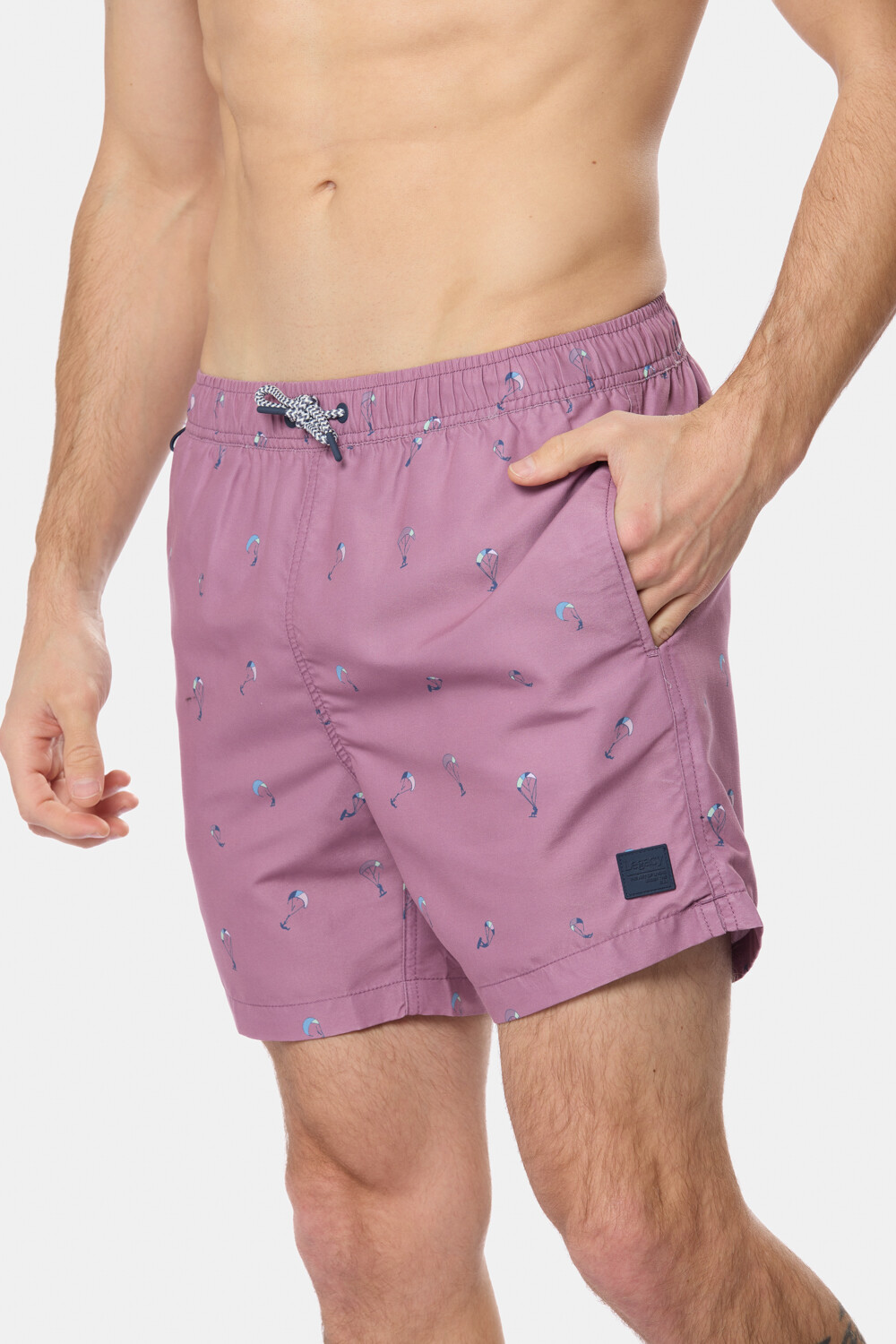 SHORT DE BAÑO ESTAMPADO Rosado