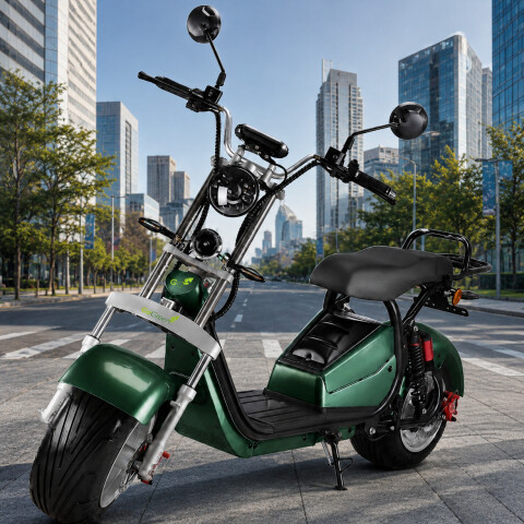 Moto Eléctrica GoGreen Adventure 2000W 20Ah R12 55km/h Verde