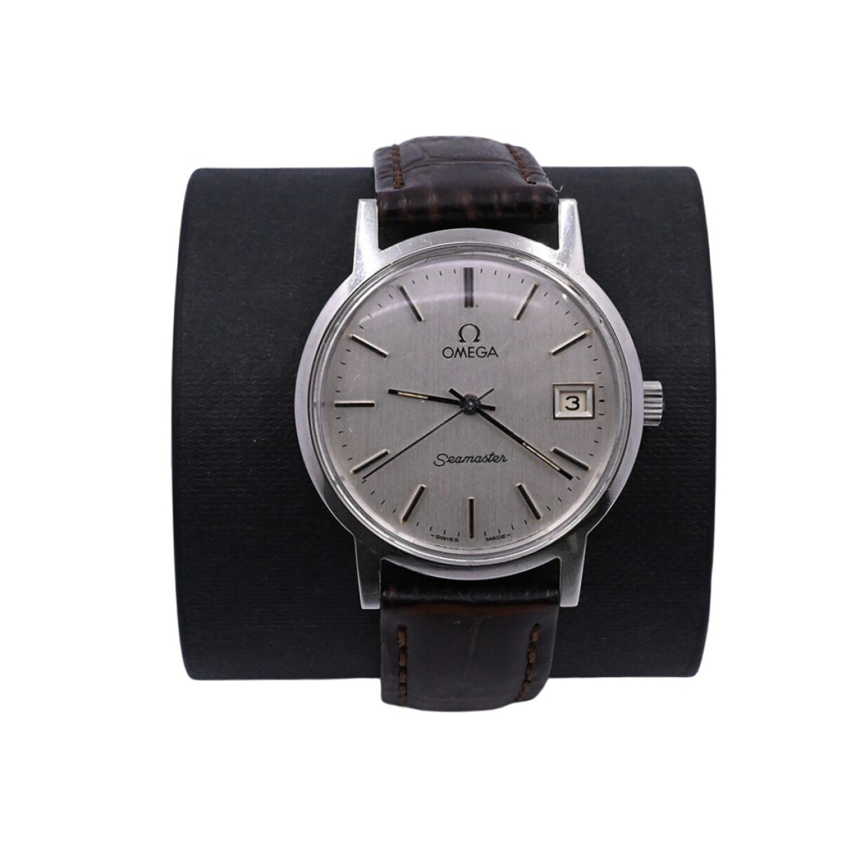Omega Seamaster acero, 1360099 movimiento con calendario rápido, acero 35 mm año 1980. 