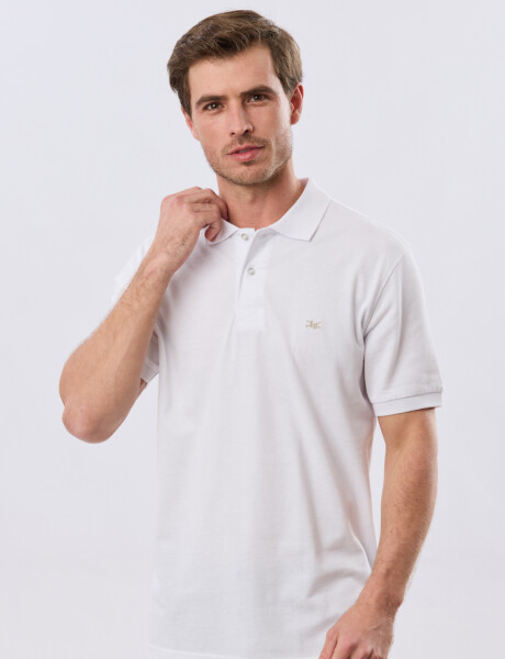 REMERA POLO LISA PIQUÉ Blanco