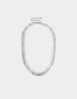 Collares Cortos Acero quirúrgico Collar Corto Eslabones Acero - Plateado