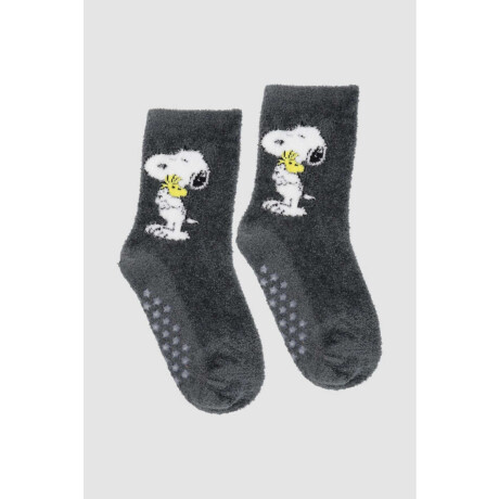 Medias individuales chenille infantil media caña con abs snoopy Variante 26