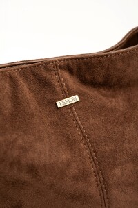 Cartera Gamuza Vegana Chocolate