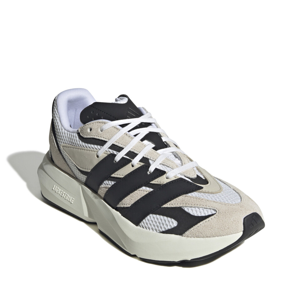 Championes Adidas Light Blaze Masculino Blanco - Gris - Negro